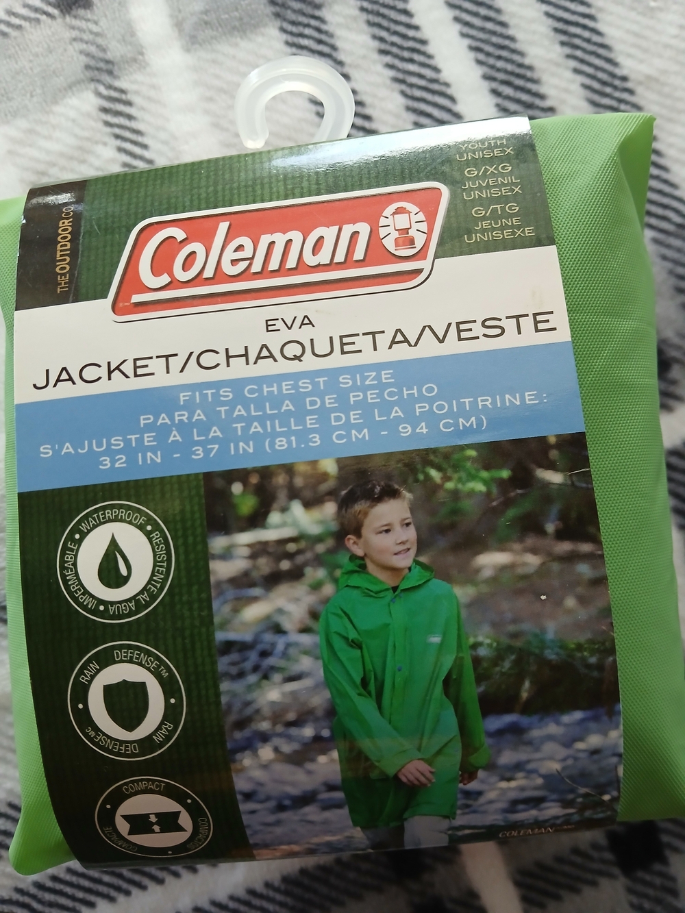 Coleman Kids' Green EVA Jacket - Waterproof Raincoat